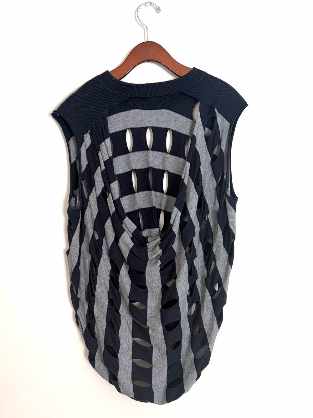 Alexander Wang cut out navy and grey tank size S